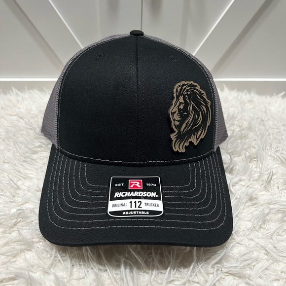 Lion Head Laser Engraved Richardson 112 Trucker Hat. - Picture 8 of 8
